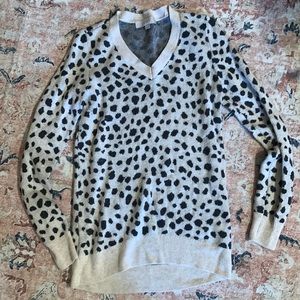 Loft sweater with leopard print.